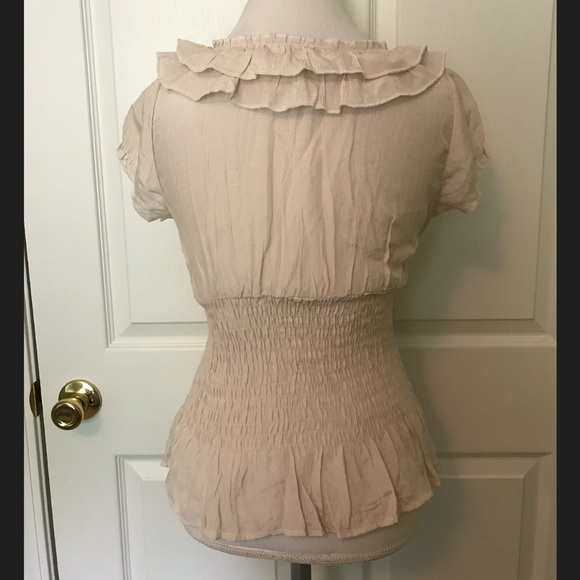 ‘Timing’ Brand Smocked Ruffled Top, Small - Picture 5 of 10